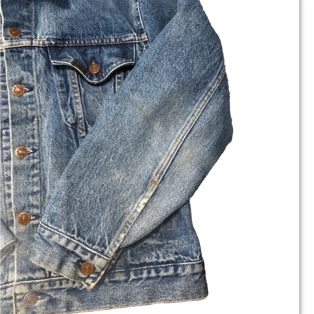 Vintage Distressed Sears Genuine Robucks Men’s Denim Trucker Jacket Size 42